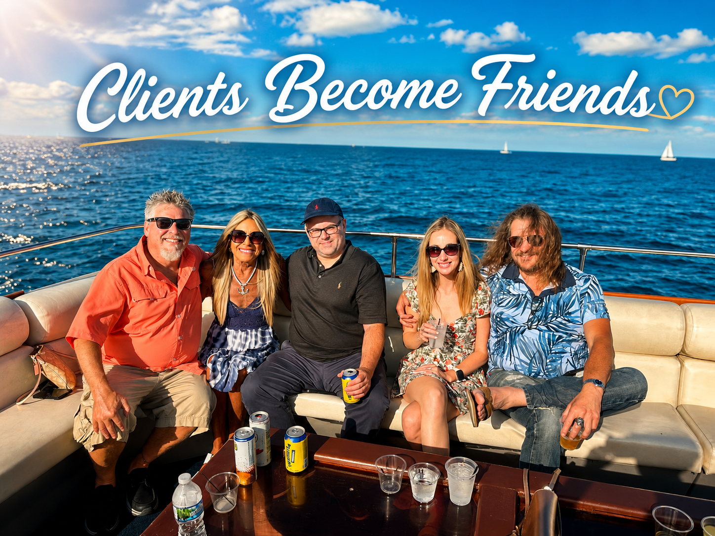 Cruise guests enjoying time together on the water