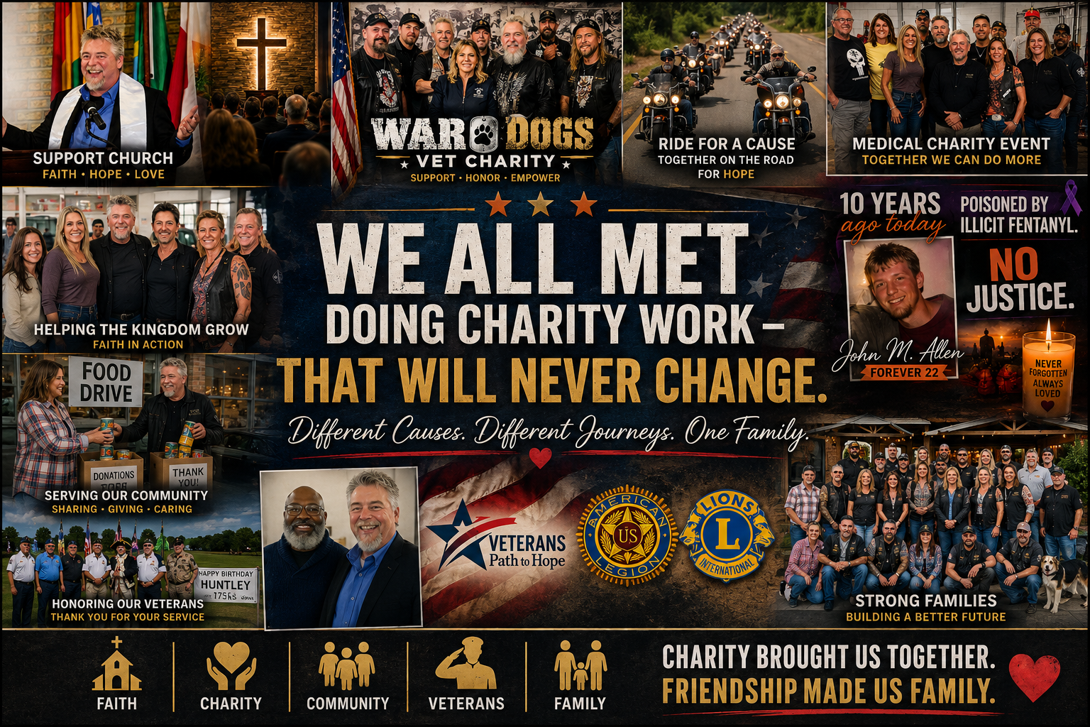 Members of Black Chips Partners supporting community causes and service initiatives.