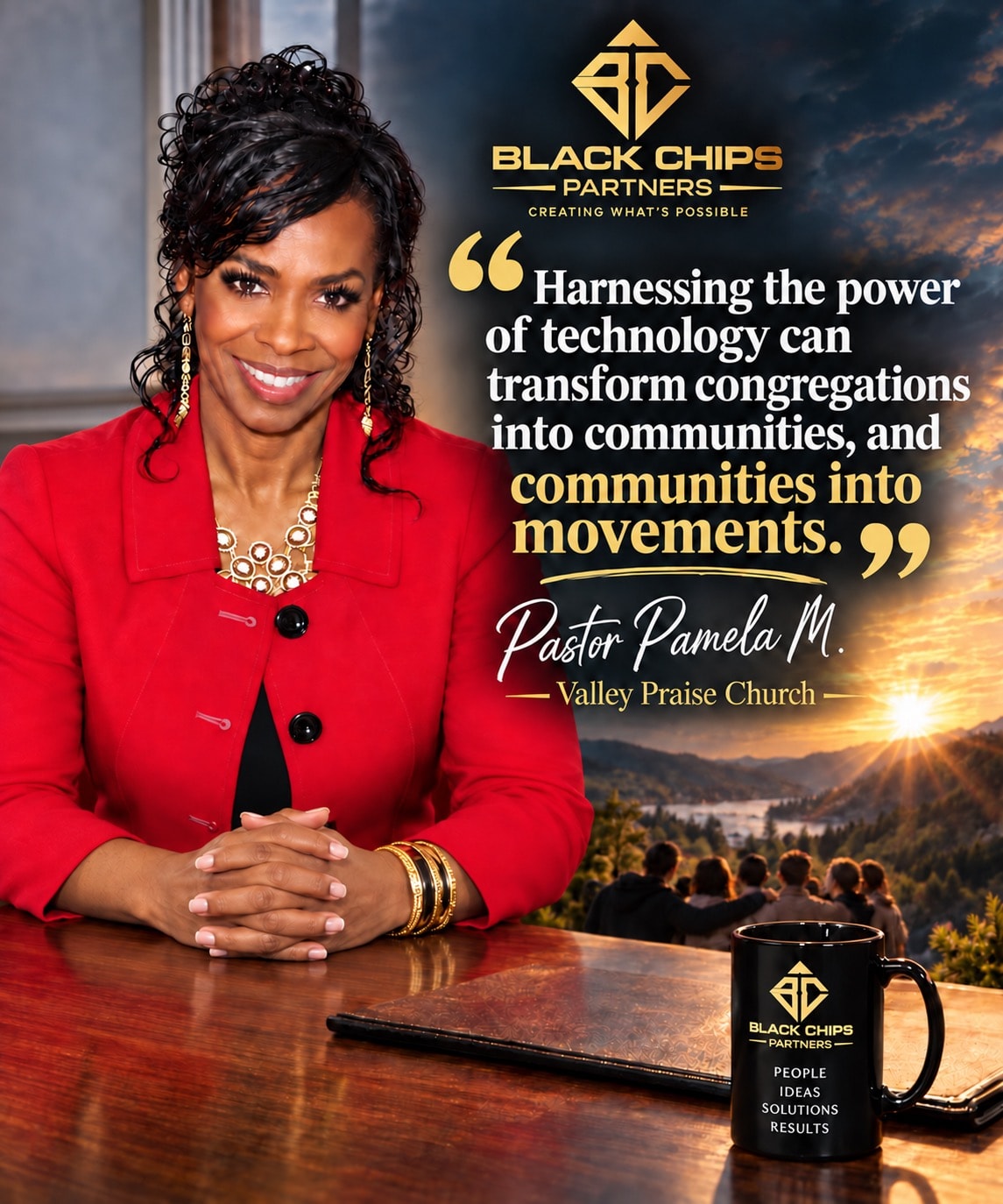 Pastor Pamela M., Valley Praise Church — testimonial for Black Chips Partners